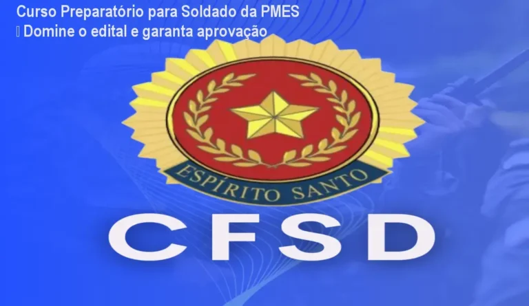 Aluno estudando o curso preparatório para Soldado da PMES com método SQ10