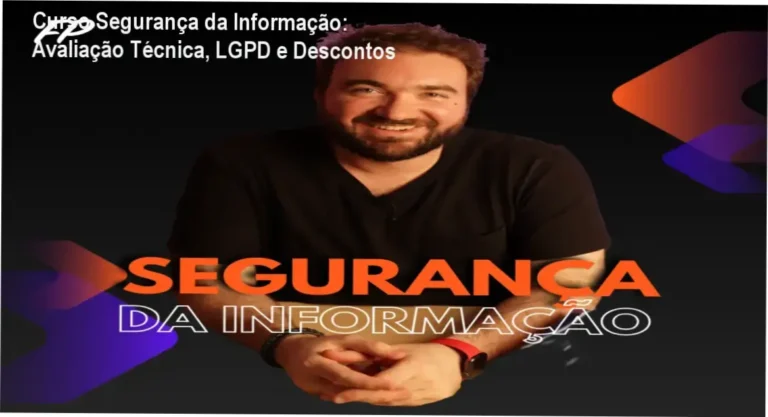 Imagem promocional do Curso Online Segurança da Informação com destaque para cupons de desconto