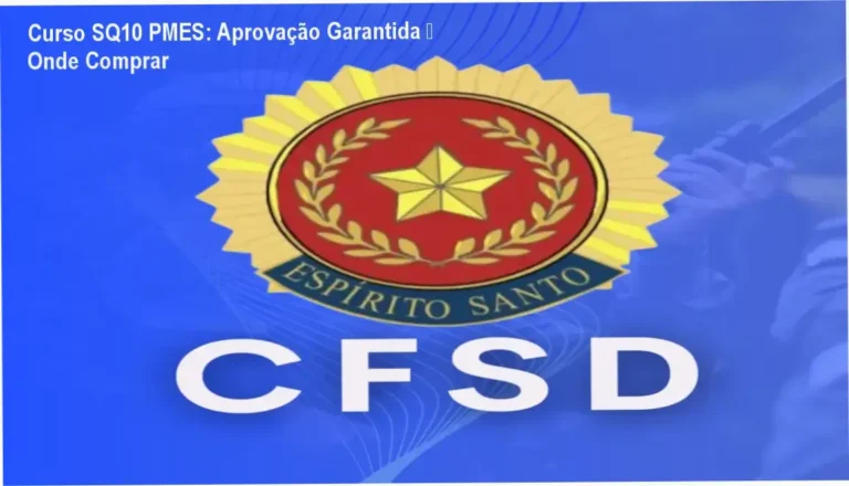Imagem promocional do Curso Preparatório SQ10 para Soldado da PMES mostrando onde comprar