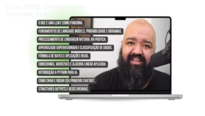Imagem do Curso STM32 de Gabriel Vigiano mostrando projetos industriais reais e aprendizado prático de microcontroladores