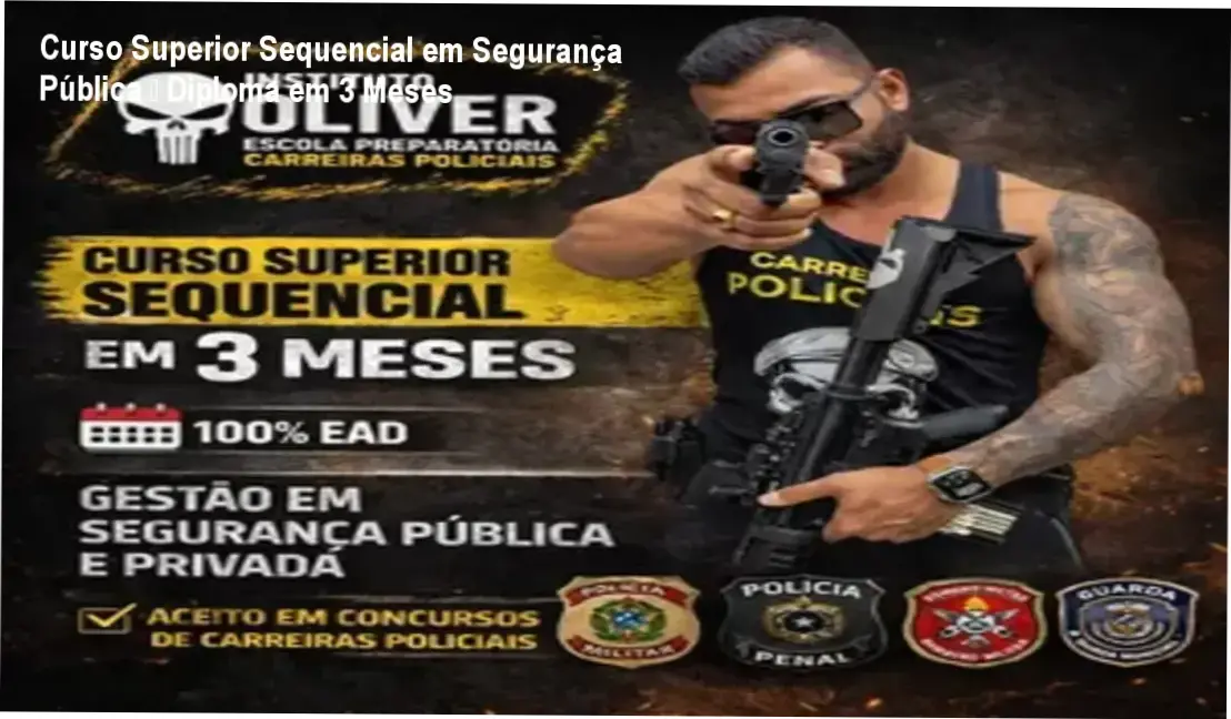 Curso Superior Sequencial em Segurança Pública – Diploma em 3 Meses 1 Imagem ilustrativa do Curso Superior Sequencial de Gestão em Segurança Pública e Privada em 3 meses EAD