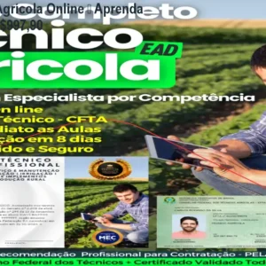 Curso Técnico Agrícola Online – Aprenda na Prática por R$997,90
