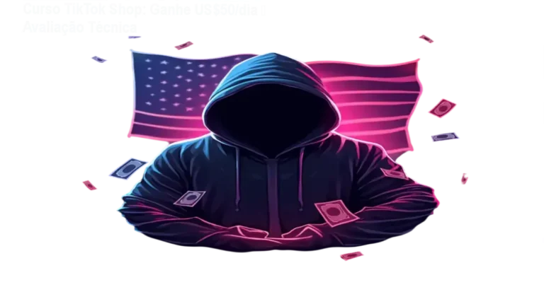 Imagem promocional do Curso TikTok Shop mostrando ganhos diários de US$50