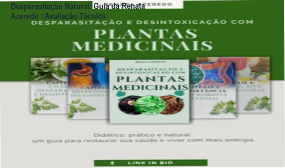 Capa do e‑book Desparasitação e Desintoxicação com Plantas Medicinais – guia fitoterápico