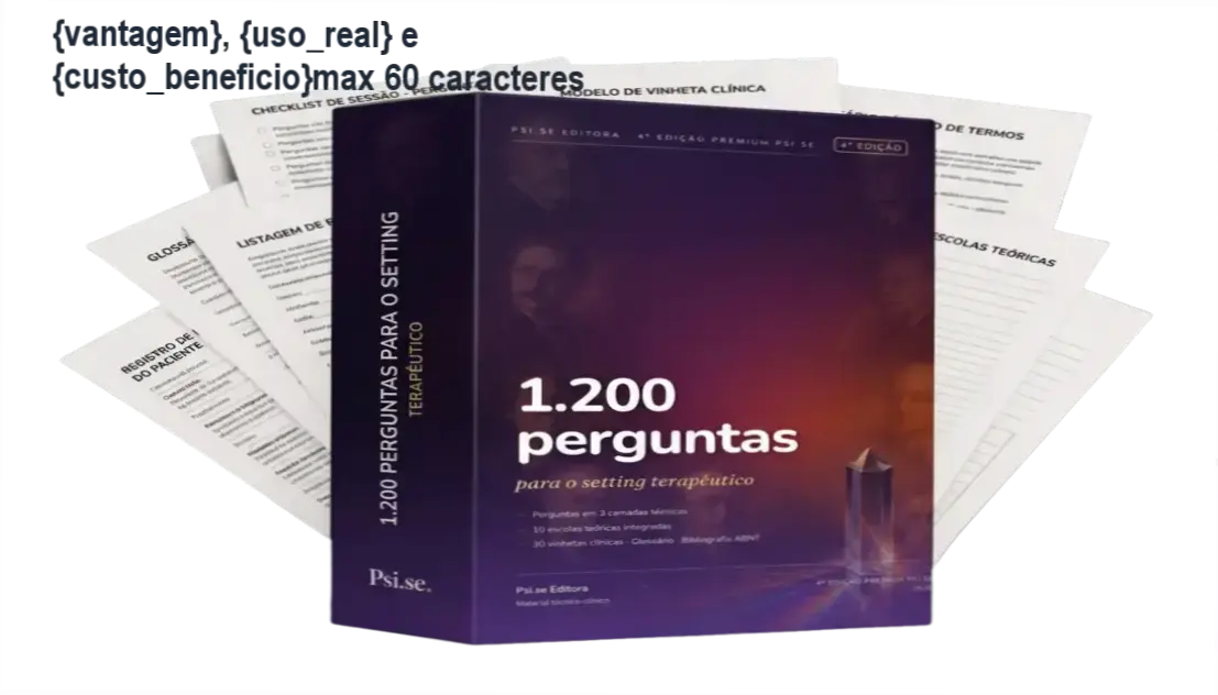 Capa do livro 1.200 Perguntas para o Setting Terapêutico – 4ª edição premium em PDF