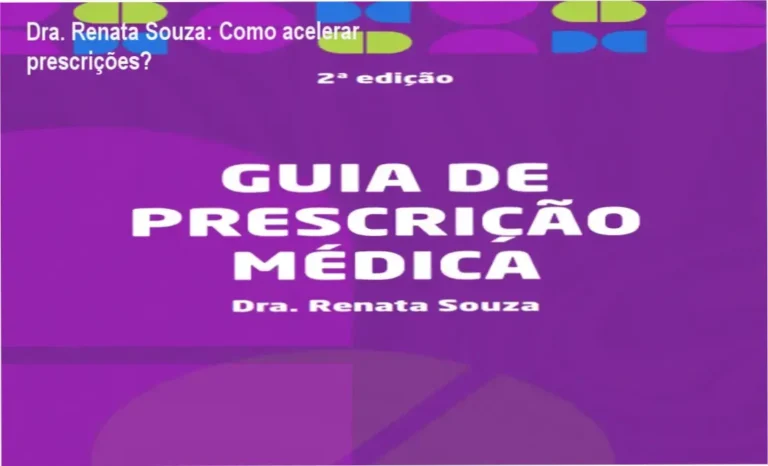 Capa digital do Guia de Prescrição Médica da Dra. Renata Souza, mostrando índice clicável para consultas rápidas