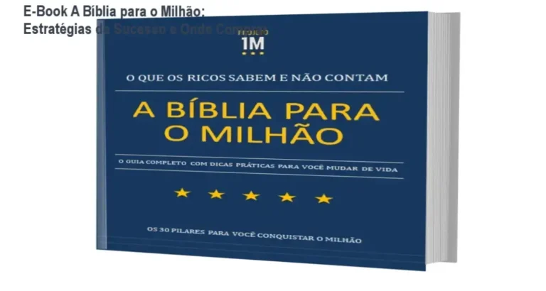 Capa do e-book A Bíblia para o Milhão destacando a promoção oficial de compra