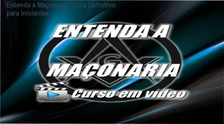 Imagem ilustrativa do curso Entenda a Maçonaria mostrando símbolos maçônicos e módulos de aprendizagem