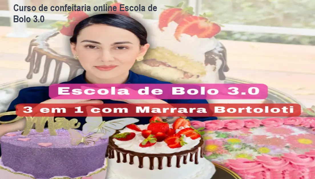 Curso de confeitaria online Escola de Bolo 3.0 1 Curso de confeitaria online Escola de Bolo 3.0