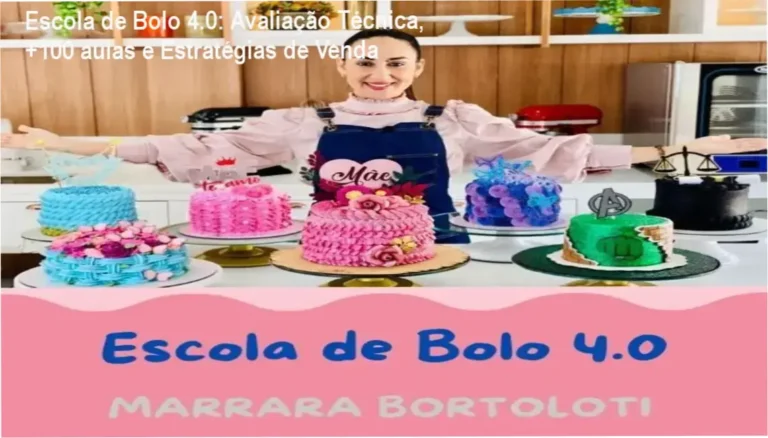 Marrara Bortoloti apresentando o curso Escola de Bolo 4.0, com aulas de confeitaria e marketing digital