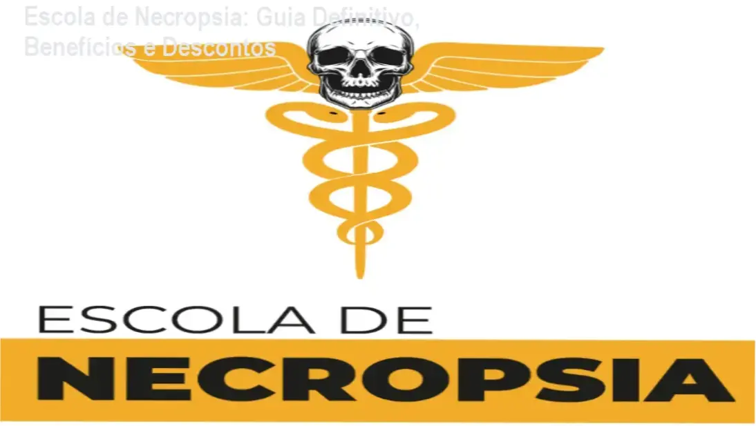 Imagem promocional do Curso Escola de Necropsia com destaque para cupom de desconto