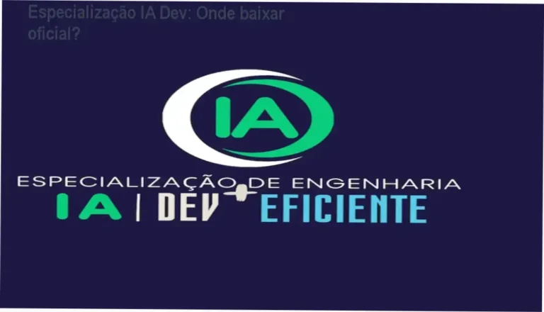 Imagem ilustrando a página oficial de download da Especialização em Engenharia de IA Dev + Eficiente