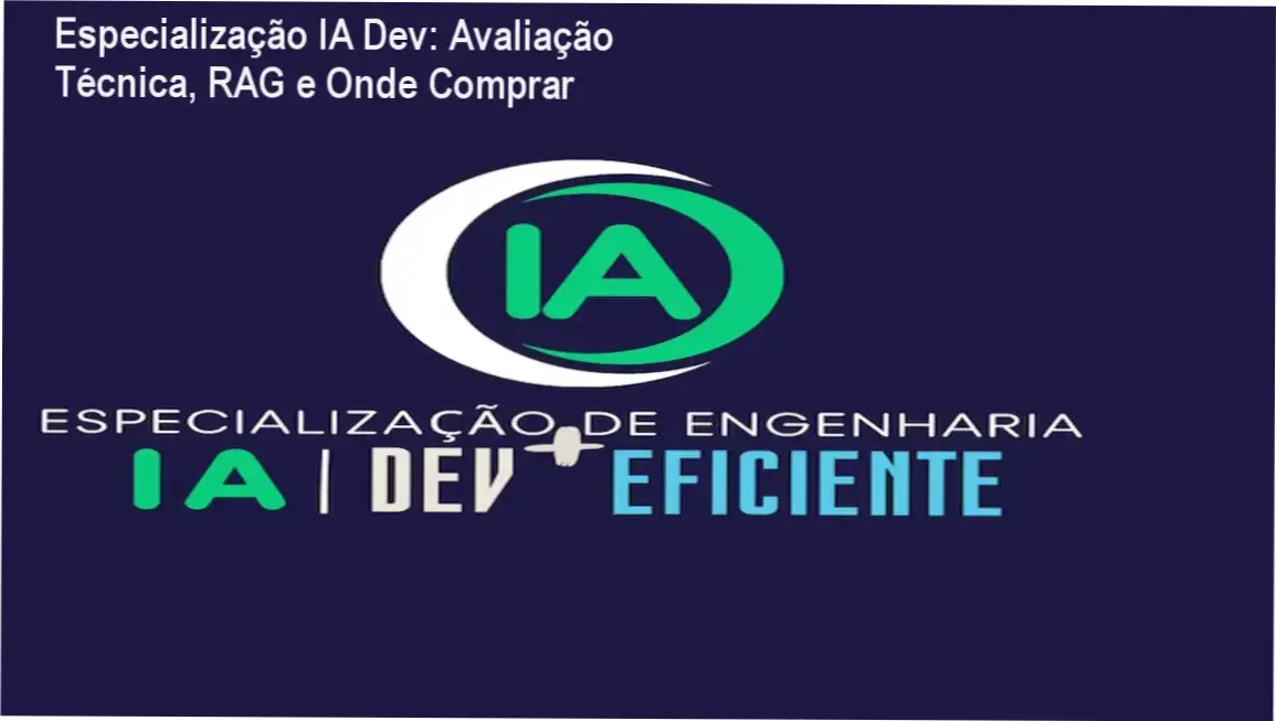 Imagem da capa da Especialização em Engenharia de IA Dev + Eficiente destacando oferta promocional