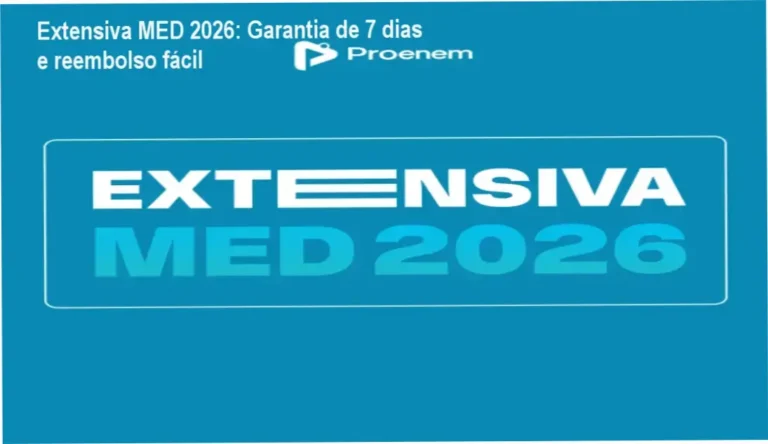 Extensiva MED 2026: Garantia de 7 dias e reembolso fácil 5 Extensiva MED 2026 Grupo Pro compra segura e acesso oficial