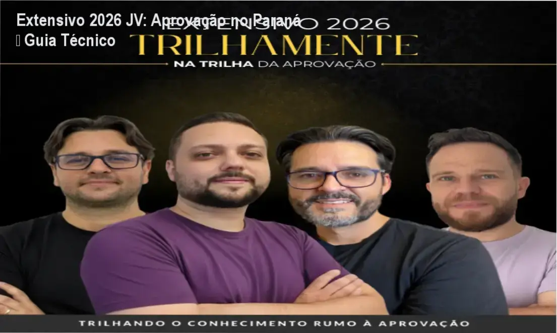Curso Extensivo 2026 do Professor JV com foco nos vestibulares do Paraná e bônus de correção de redação
