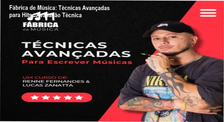 Capa do curso Fábrica de Música mostrando técnicas avançadas de composição musical