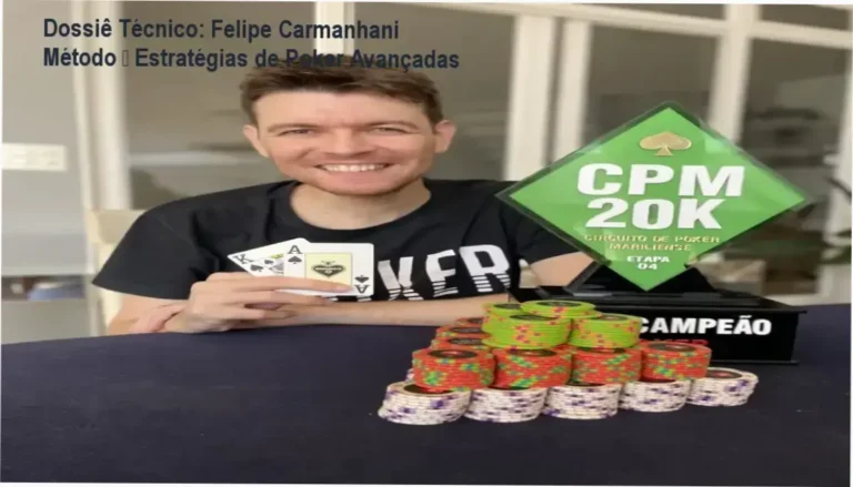 Tela do curso Felipe Carmanhani Método mostrando estratégia avançada de poker com softwares profissionais