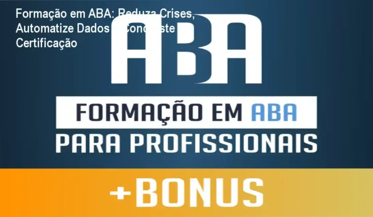Imagem promocional da Formação em ABA para Profissionais destacando bônus e desconto
