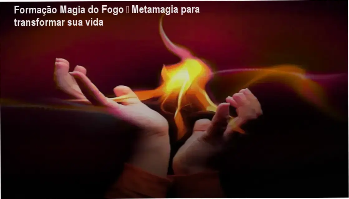 Capa da Formação Magia do Fogo mostrando símbolo de fogo e promoção oficial
