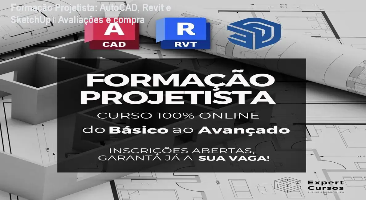 Formação Projetista: AutoCAD, Revit e SketchUp – Avaliações e compra 1 Aluno desenvolvendo projeto 3D com AutoCAD, Revit e SketchUp após concluir o curso Formação Projetista