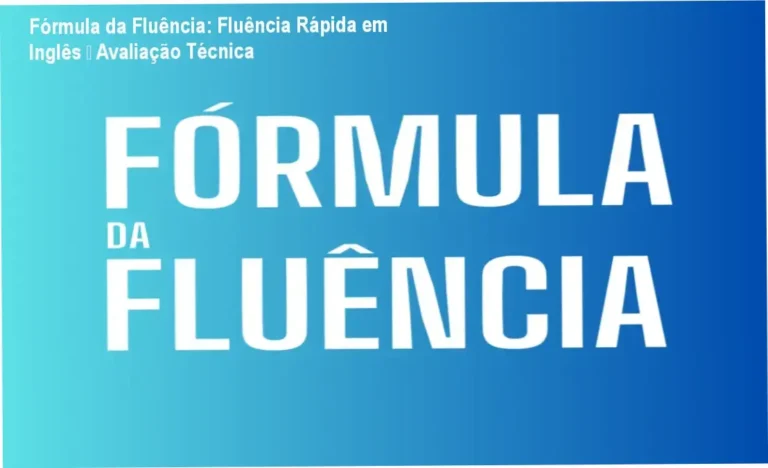 Capa do curso Fórmula da Fluência mostrando método prático para aprender inglês rapidamente