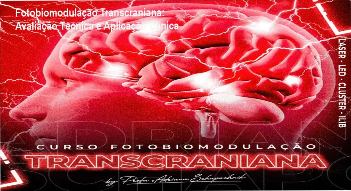 Imagem demonstrando a aplicação de fotobiomodulação transcraniana em clínica neurocognitiva.
