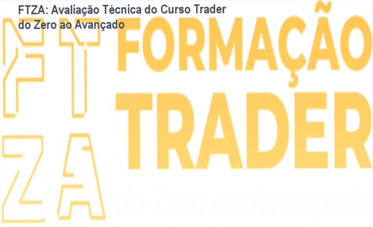 Tela do curso FTZA mostrando módulos de trading do zero ao avançado
