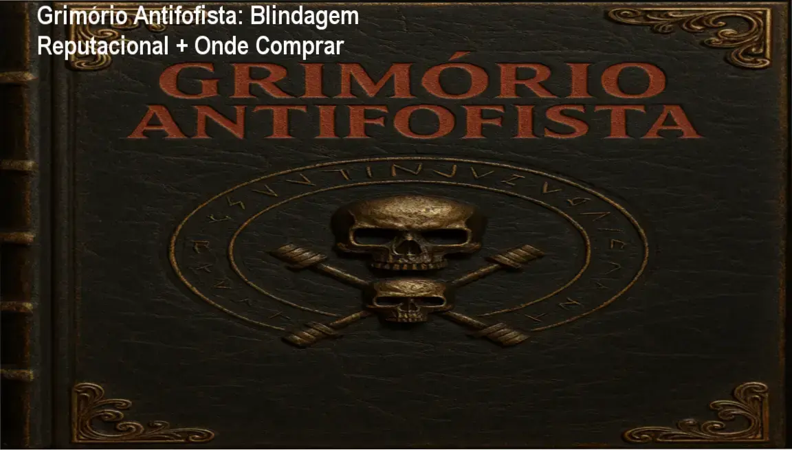 Capa do Grimório Antifofista ilustrando técnicas de silêncio e blindagem reputacional