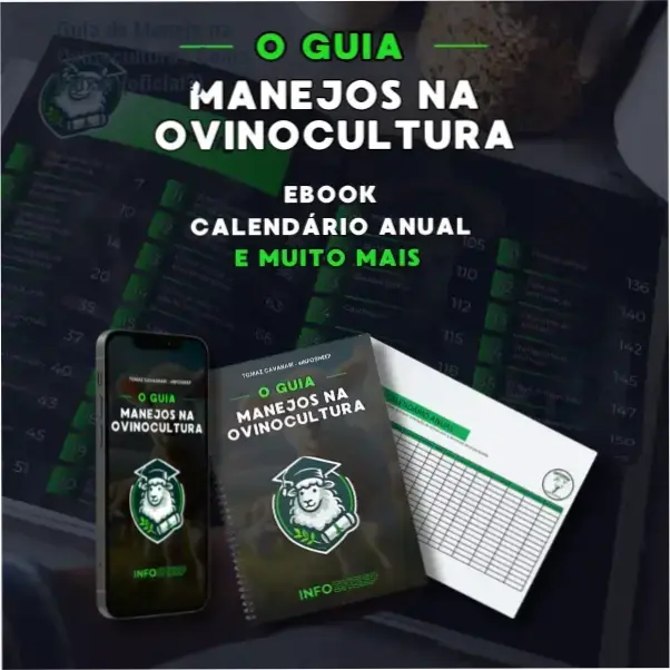 Capa do e‑book Guia de Manejo na Ovinocultura com planilhas de controle inclusas