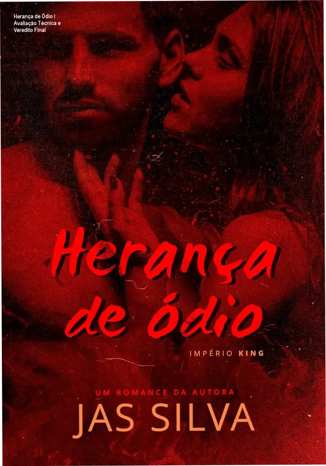 Capa do eBook Herança de Ódio de Jas Silva mostrando o título e atmosfera de romance negro