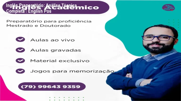 Inglês Preparatório: English Pós – bastidores e visão interna do curso
