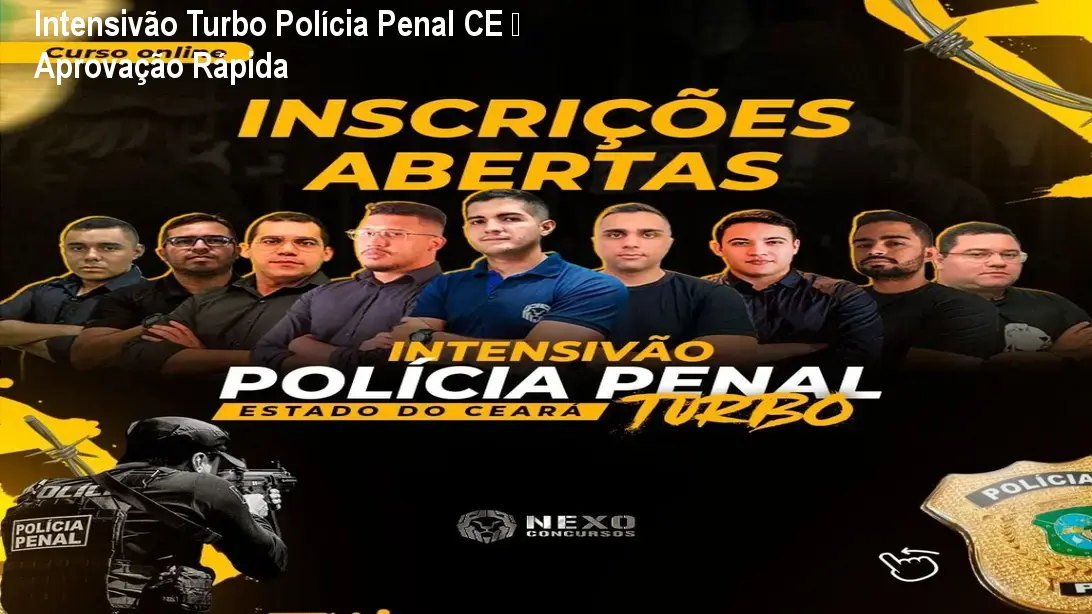 Intensivão Turbo Polícia Penal CE – Aprovação Rápida 1 Intensivão Turbo Polícia Penal CE – Aprovação Rápida