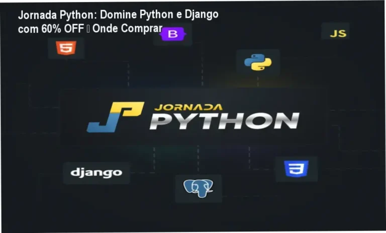 Imagem promocional da Jornada Python com destaque para 60% de desconto e onde adquirir a oferta oficial