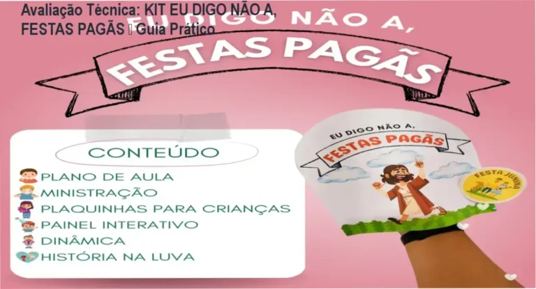 Capa do Kit Eu Digo Não a Festas Pagãs mostrando recursos didáticos cristãos