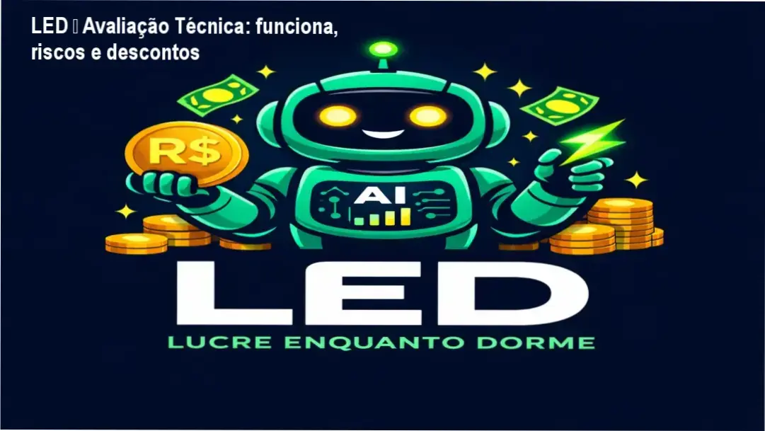 Imagem promocional do curso LED Lucre Sem Investir e Enquanto Dorme com destaque para cupom de desconto