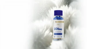 Frasco de LIONsleep suplemento natural para melhorar a qualidade do sono e aumentar a energia ao acordar
