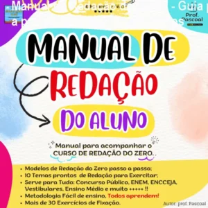 Manual de Redação do Aluno - Guia passo a passo para ENEM e concursos