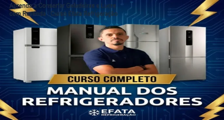 Manual dos Refrigeradores Efata mostrando conserto de geladeira e revenda lucrativa