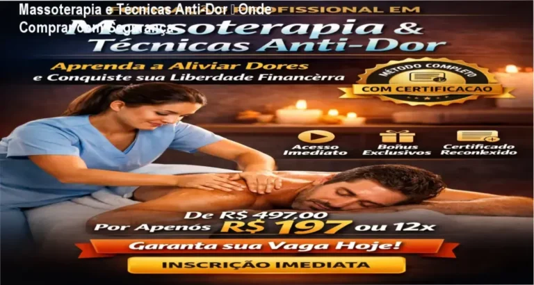 Massoterapia e Técnicas Anti-Dor Prof. Enf. Wendel José - cupom desconto