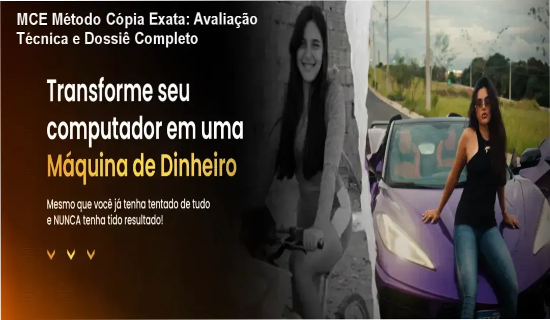 MCE Método Cópia Exata: Avaliação Técnica e Dossiê Completo 1 Tela do aplicativo MCE Método Cópia Exata mostrando aulas e mentorias de vendas online