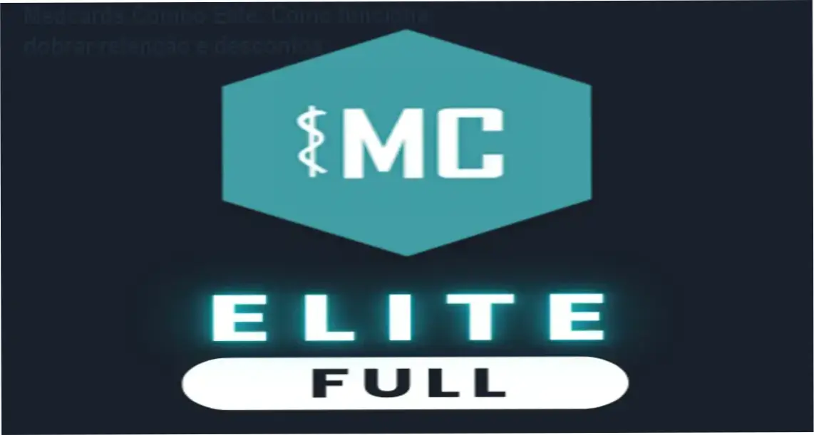 Imagem promocional do Medcards Combo Elite mostrando descontos e benefícios de estudo