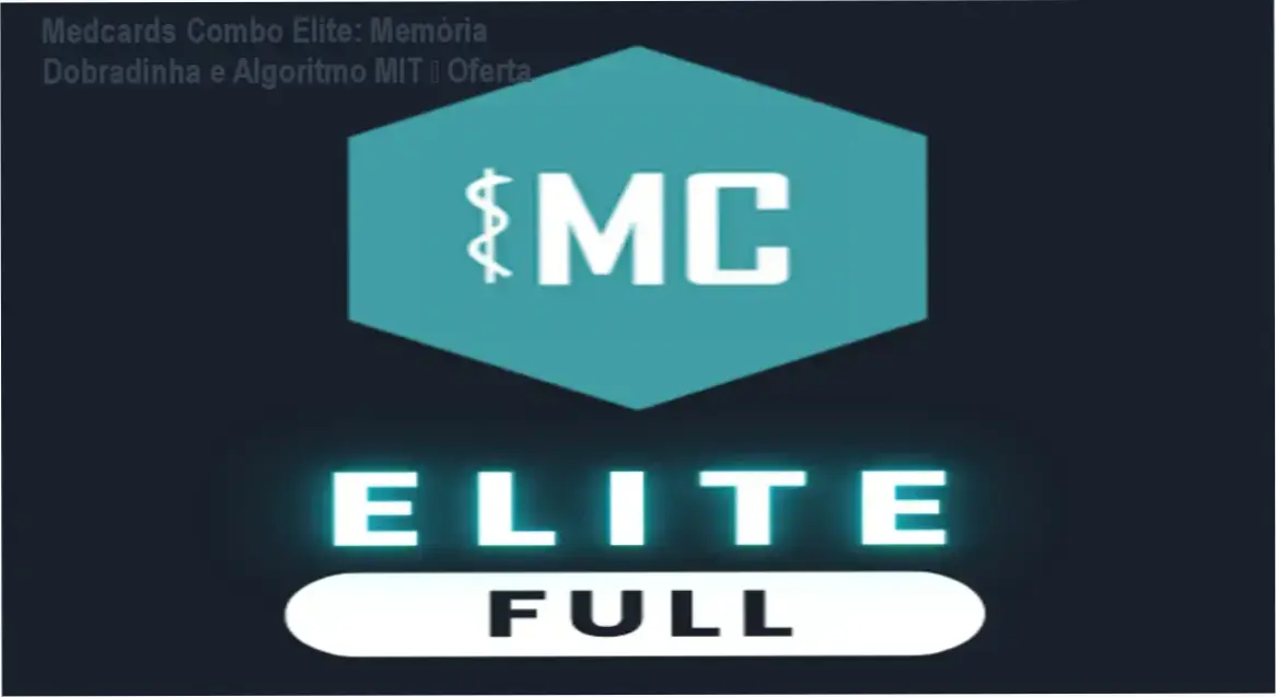 Tela da plataforma Medcards Combo Elite mostrando flashcards com algoritmo de repetição espaçada