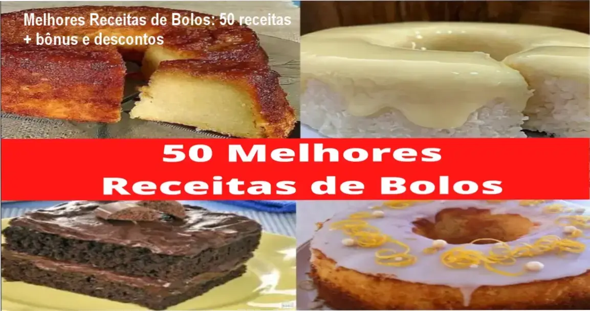 Capa do eBook Melhores Receitas de Bolos com destaque para ofertas e cupons