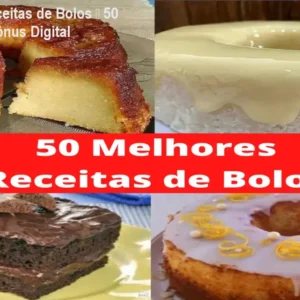 Melhores Receitas de Bolos – 50 Receitas + Bônus Digital
