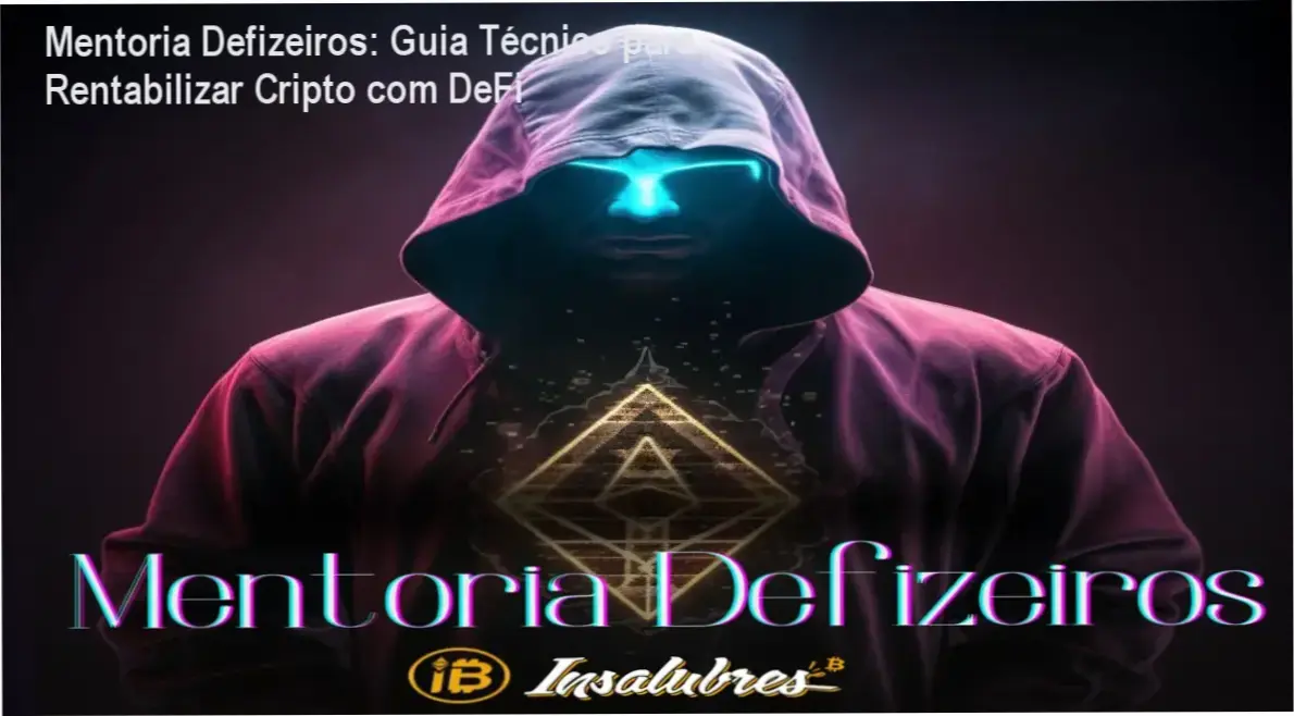 Mentoria Defizeiros mostrando estratégia de yield farming em DeFi para investidores de cripto