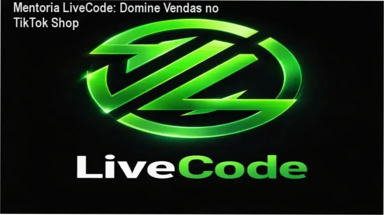 Mentoria LiveCode mostrando estratégias de vendas no TikTok Shop com oferta de cupom