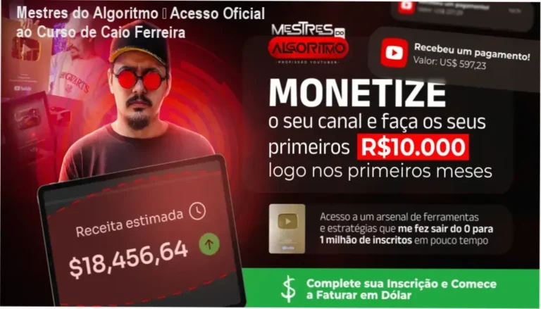 Mestres do Algoritmo – Acesso Oficial ao Curso de Caio Ferreira 4 Mestres do Algoritmo de Caio Ferreira – link oficial e acesso seguro