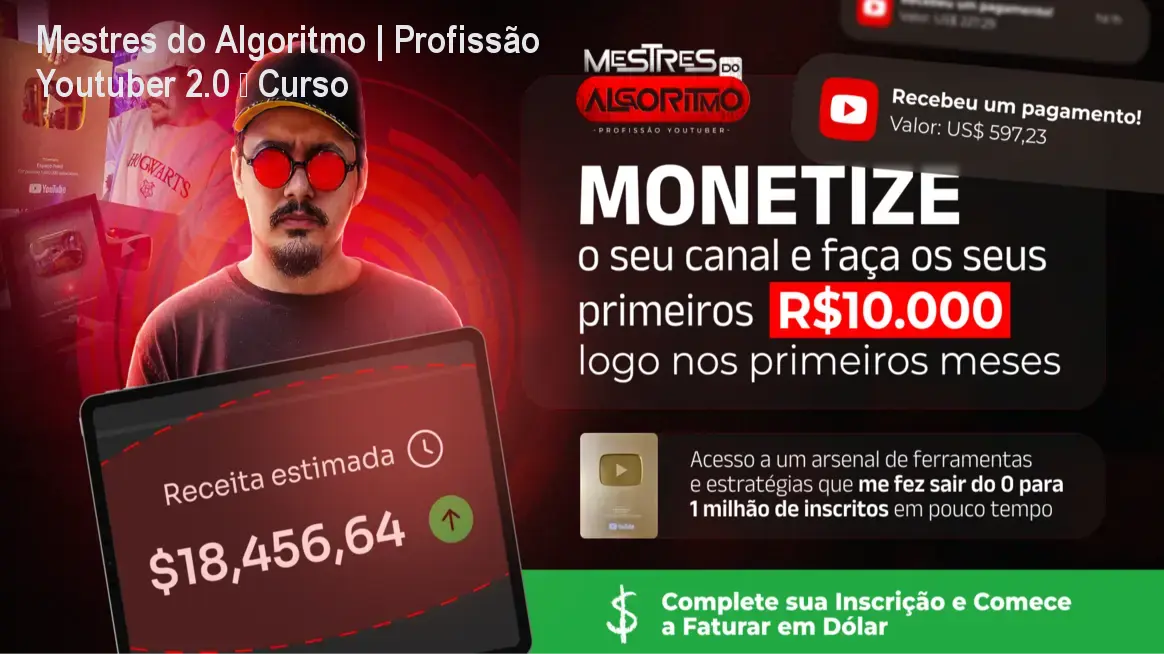 Mestres do Algoritmo | Profissão Youtuber 2.0 – Curso 1 Mestres do Algoritmo | Profissão Youtuber 2.0 – Curso