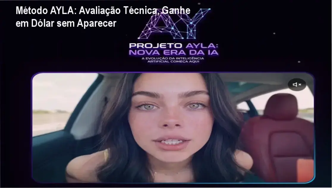 Tela mostrando o método AYLA com bônus de desconto e influencers IA
