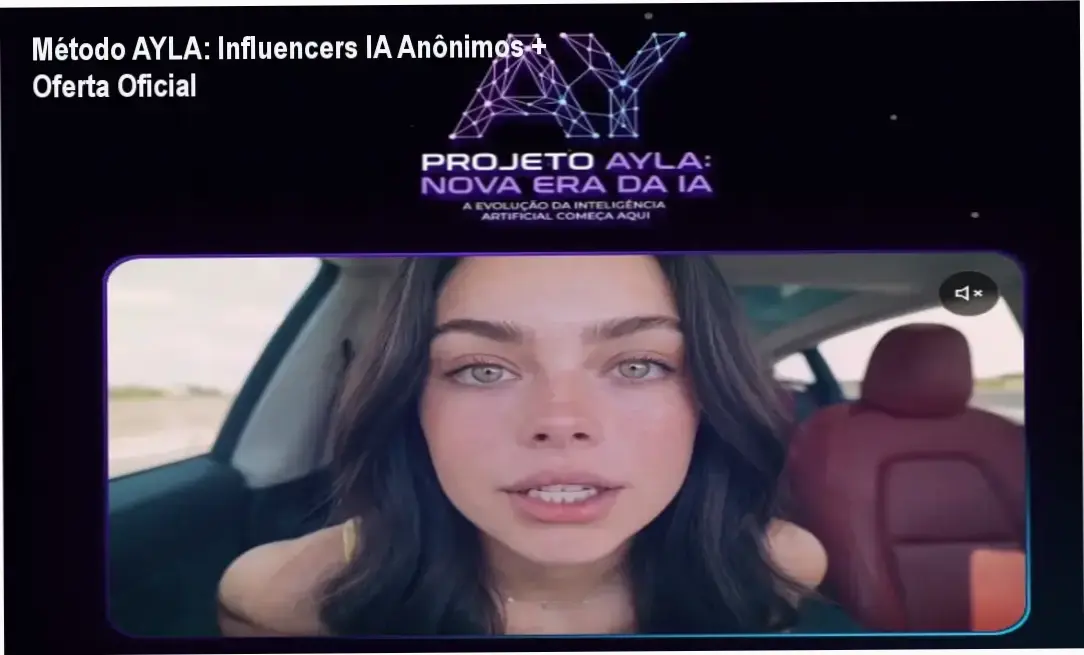 Banner promocional do Método AYLA mostrando avatares IA e destaque da oferta oficial